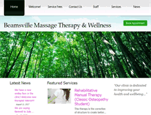 Tablet Screenshot of beamsvillemassagetherapyandwellness.com